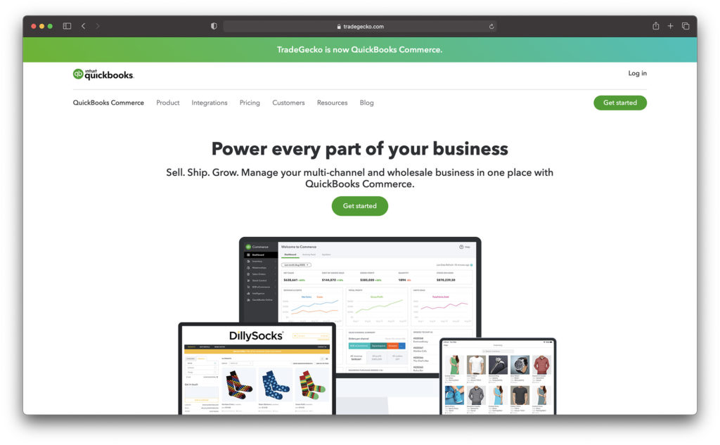 quickbooks commerce homepage