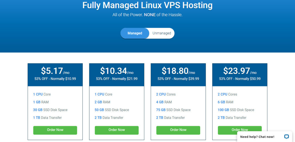 hostwinds linux vps hosting