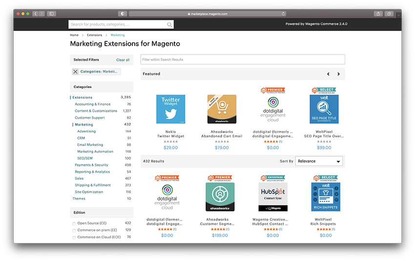 magento seo extensions and integrations