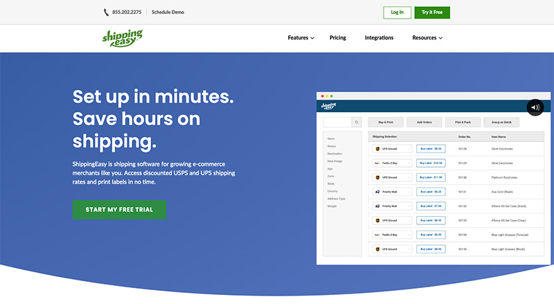 ShippingEasy homepage - shipstation vs shippingeasy