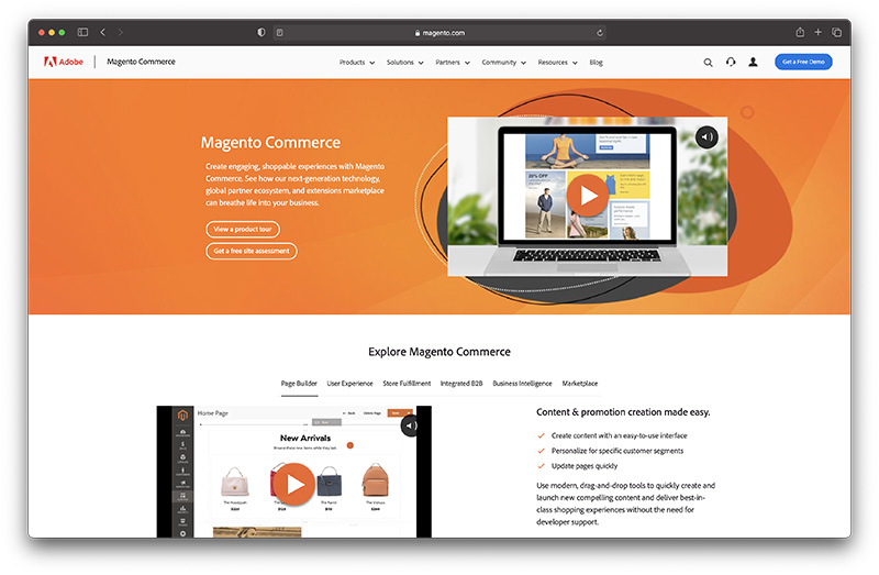 magento homepage - drupal alternatives