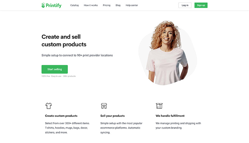 printify homepage - gooten review