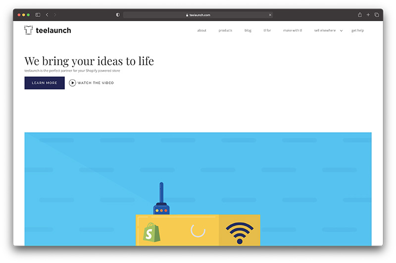 teelaunch homepage