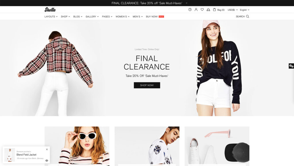 shella shopify theme - best shopify themes