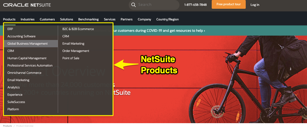 oracle netsuite products