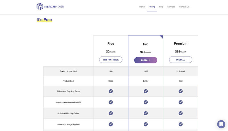 merchmixer review - pricing