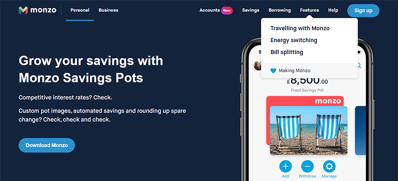 monzo-review-saving-pots