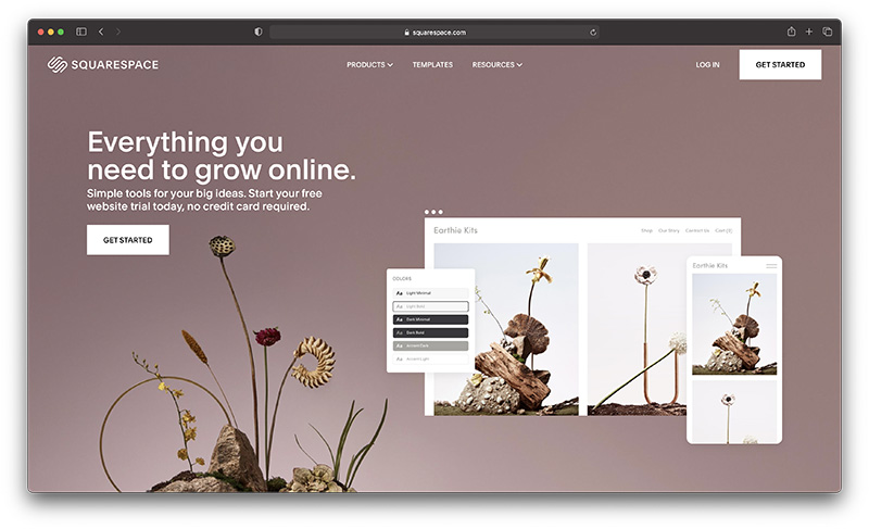 squarespace homepage - squarespace vs square