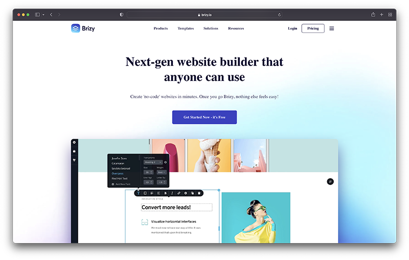 brizy - best whitelabel website builder