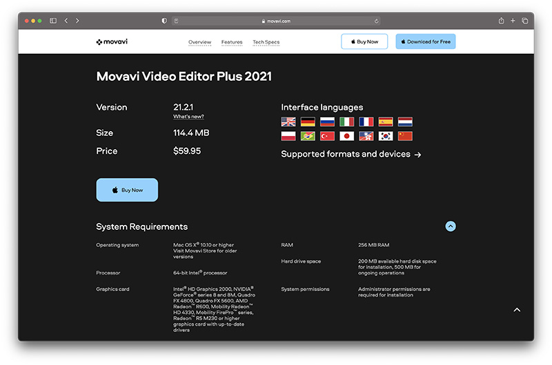 movavi video editor pricing