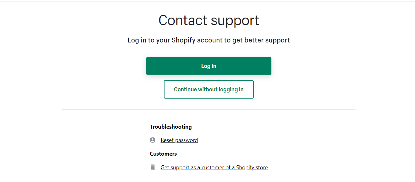 Shopify help center