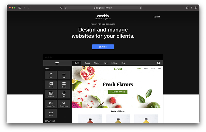 weebly whitelabel website builder homepage