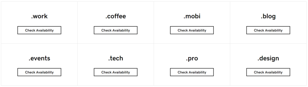 GoDaddy domains