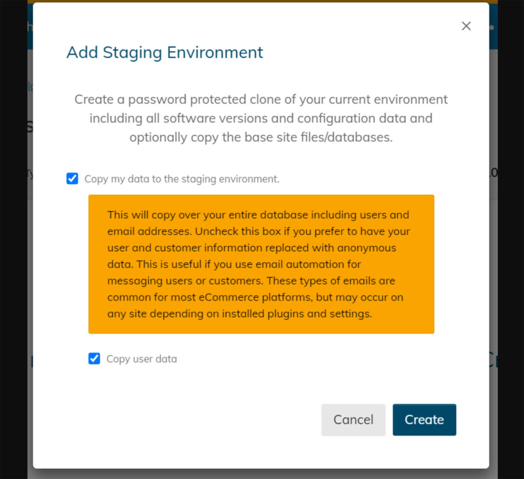 nexcess staging site