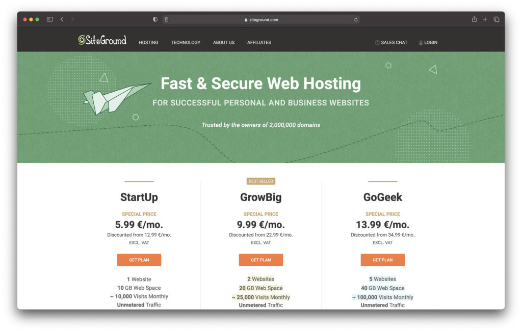 siteground - best magento hosting