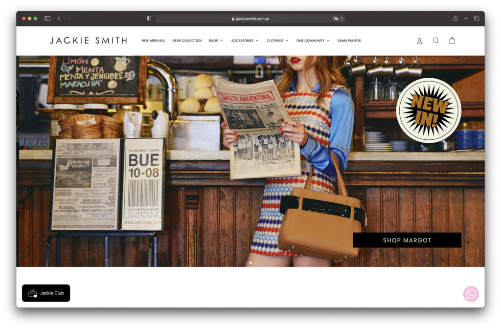 jackie smith shopify website example