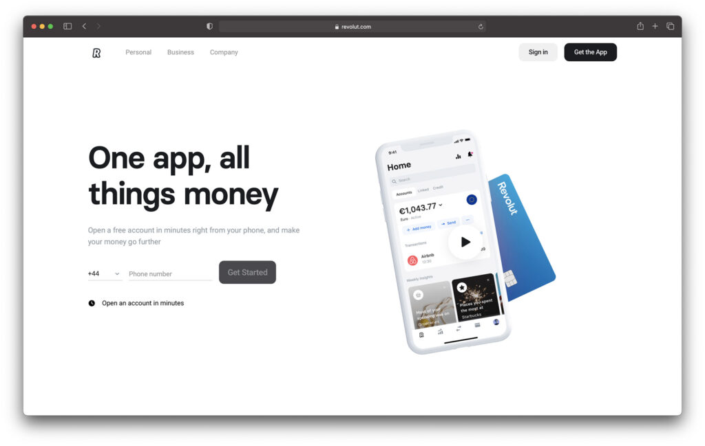 revolut homepage - revolut vs wise