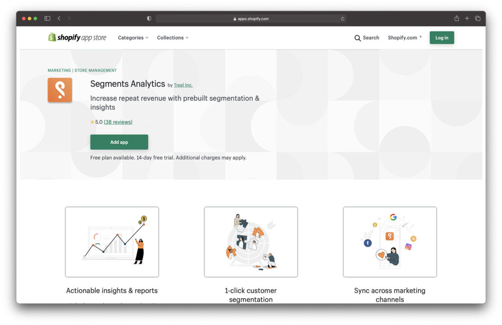 segments shopify analytics app