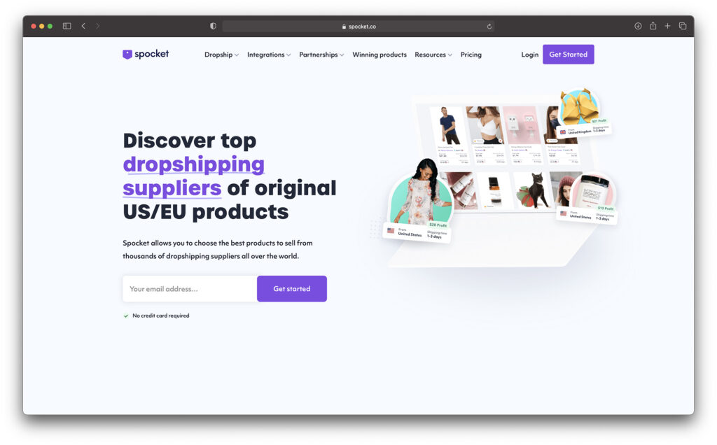 spocket - best dropshipping suppliers in Europe