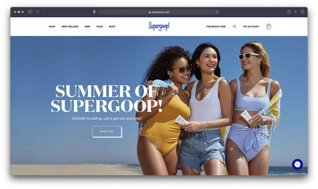 supergoop shopify website