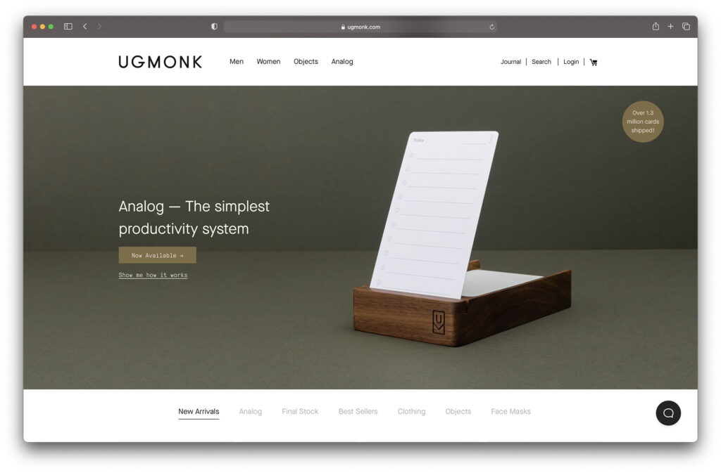 ugmonk shopify website example