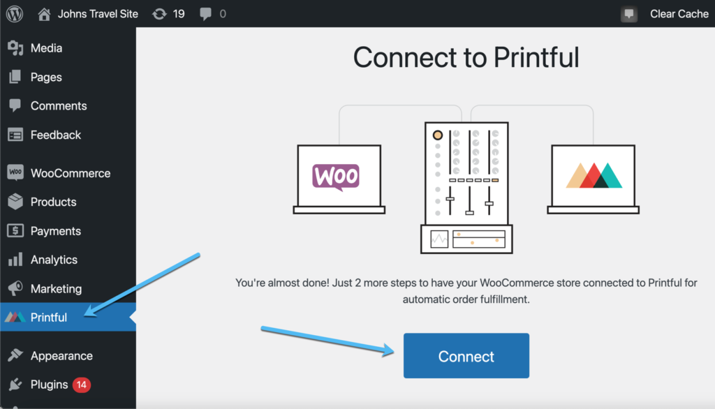 link Printful and WooCommerce