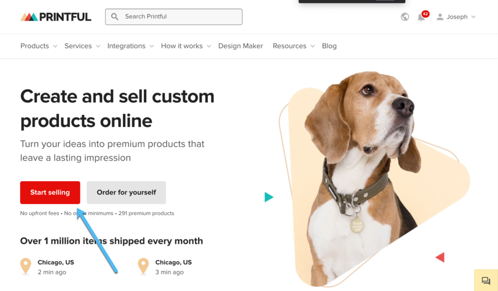 start selling on Printful and WooCommerce