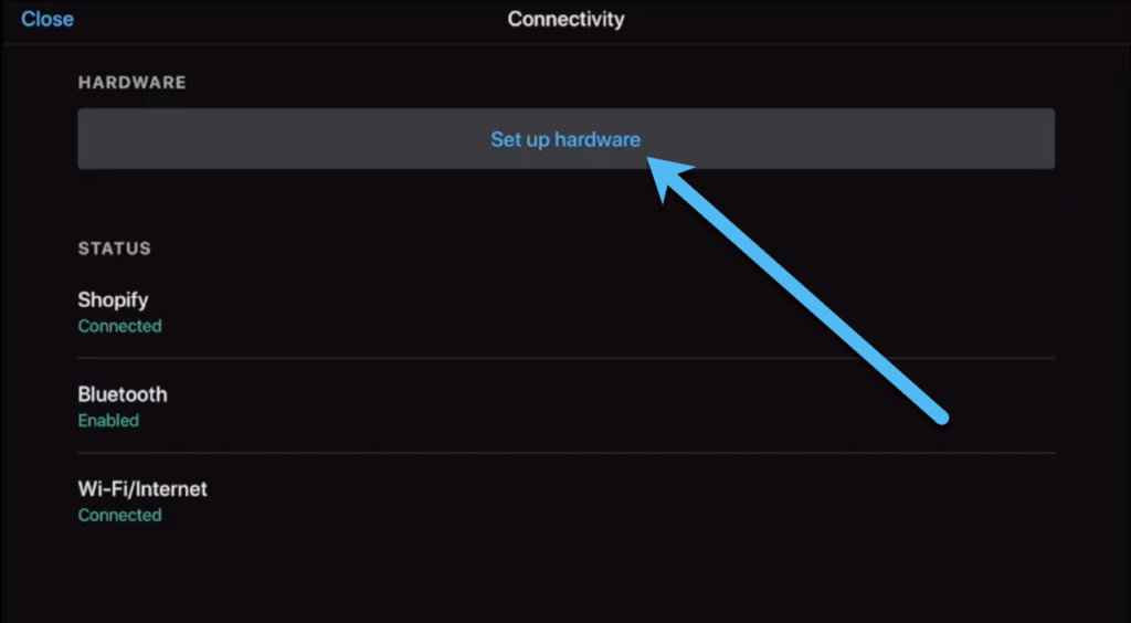 set up hardware - Shopify POS hardware