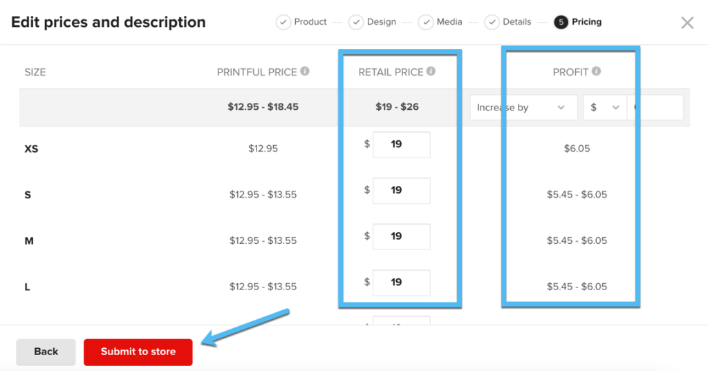 make a price - POD business in Canada