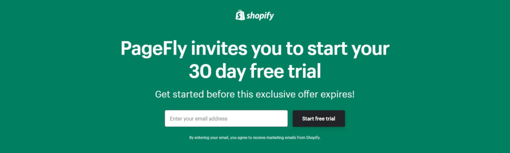 shopify 30 day free trial