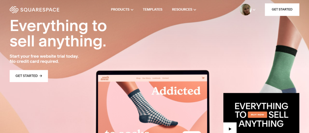 Squarespace homepage