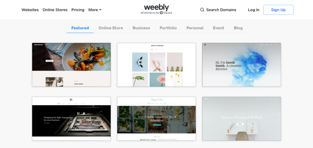 Squarespace vs Weebly