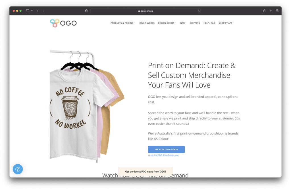 ogo print on demand australia