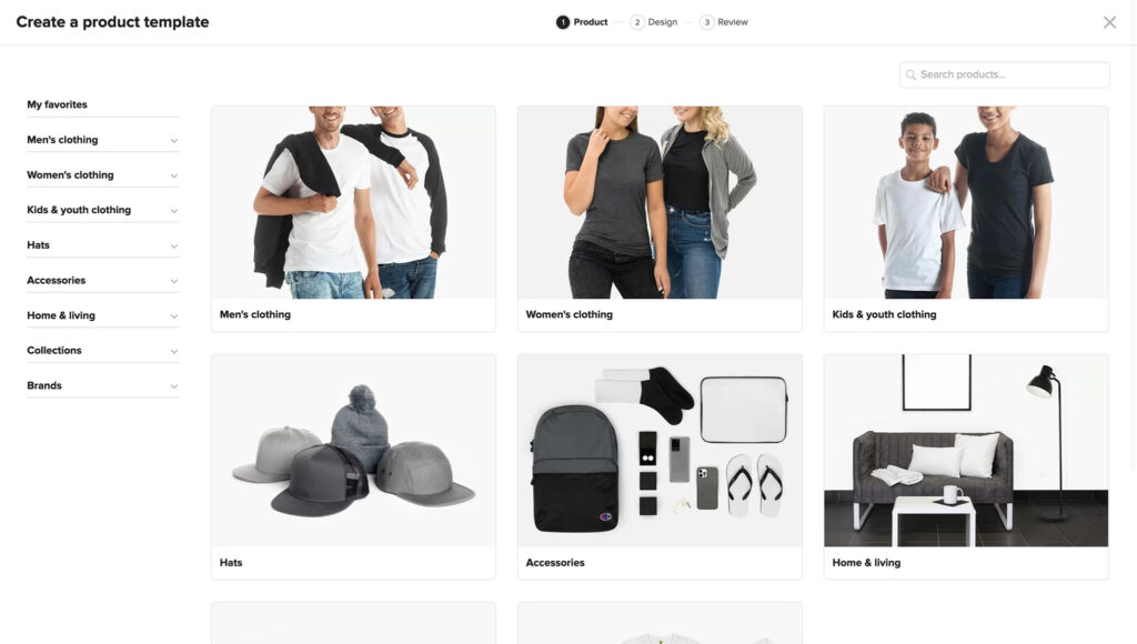 squarespace printful find products