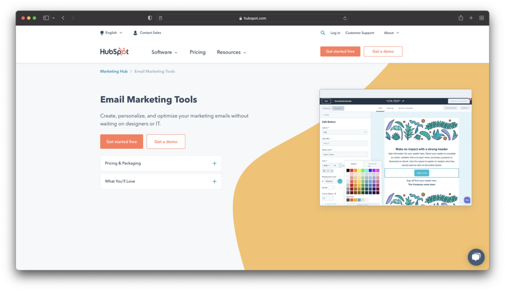 hubspot homepage - best activecampaign alternatives