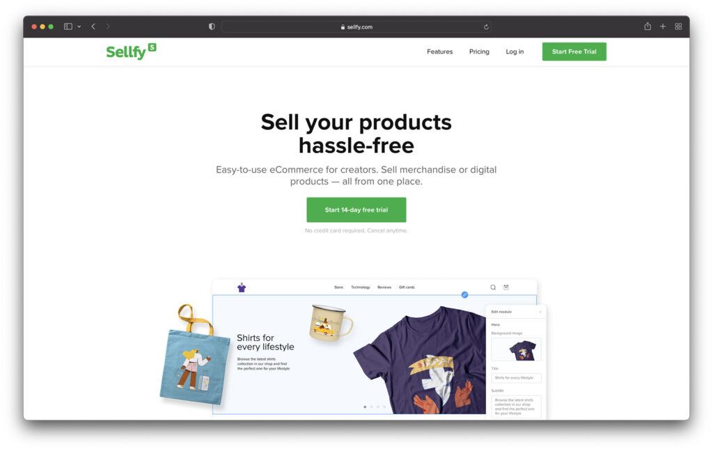 sellfy - best ecommerce platforms australia