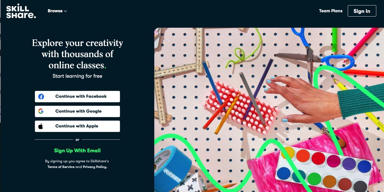 Best online course platforms: Skillshare