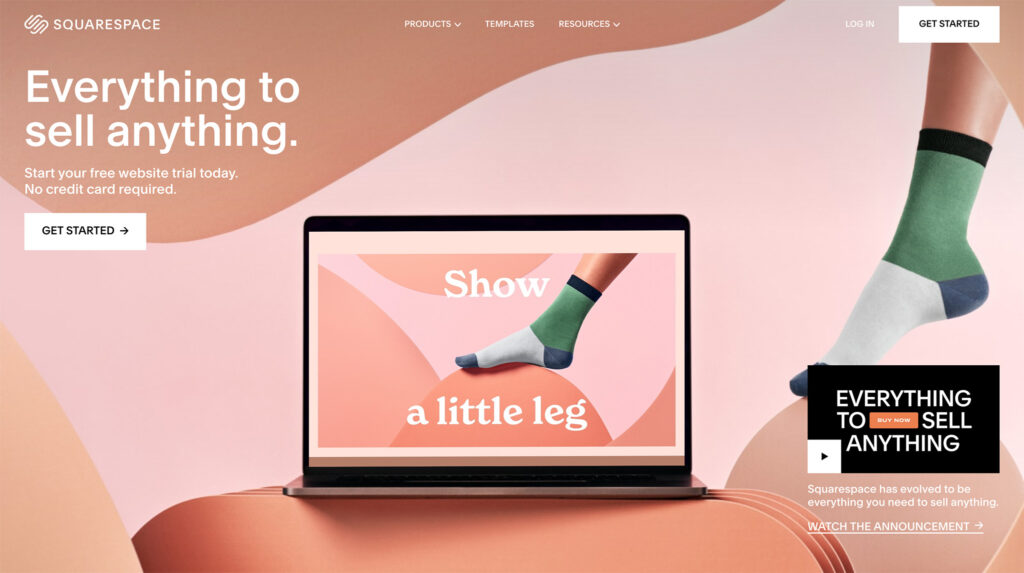 squarespace homepage