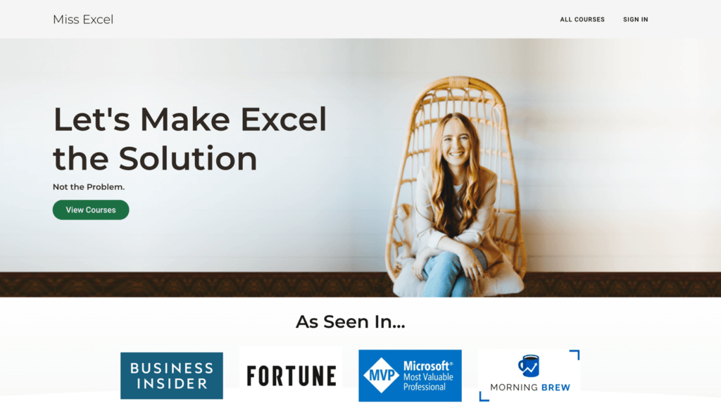  Miss Excel website 