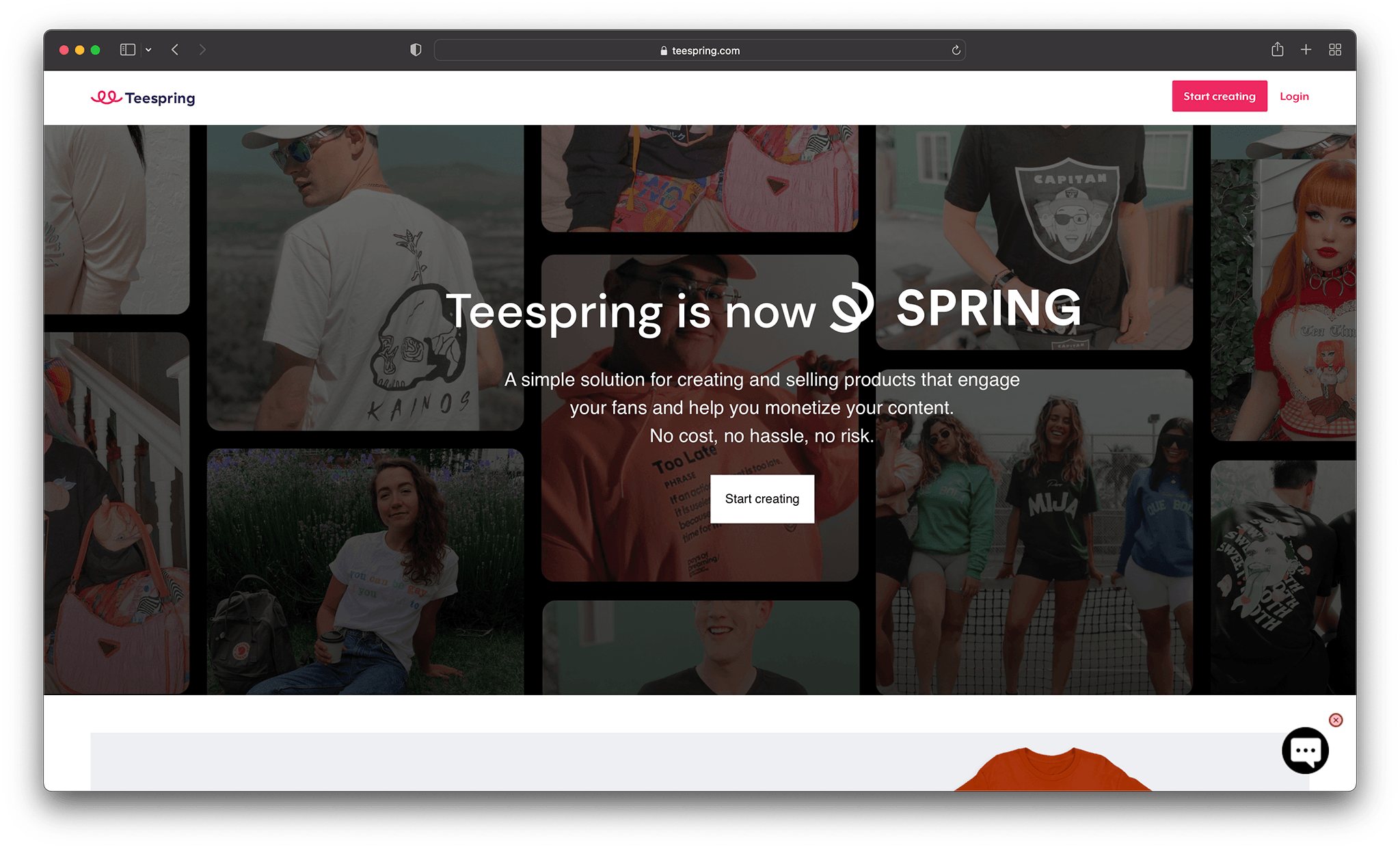 teespring - best printify alternatives