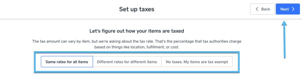 choose how taxes are run 