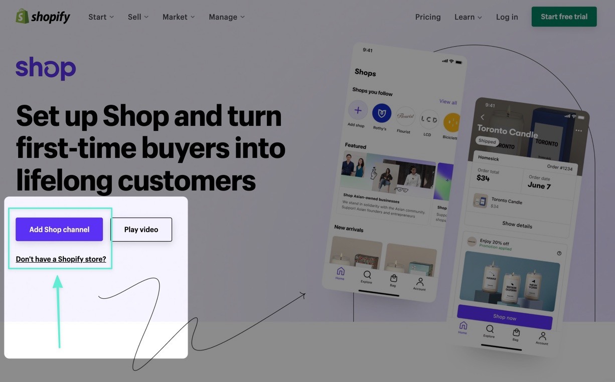 download the app even if you don't have a Shopify website