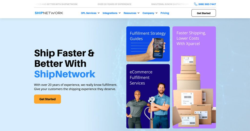 shipnetwork homepage - Best Fulfillment Center for Small Business