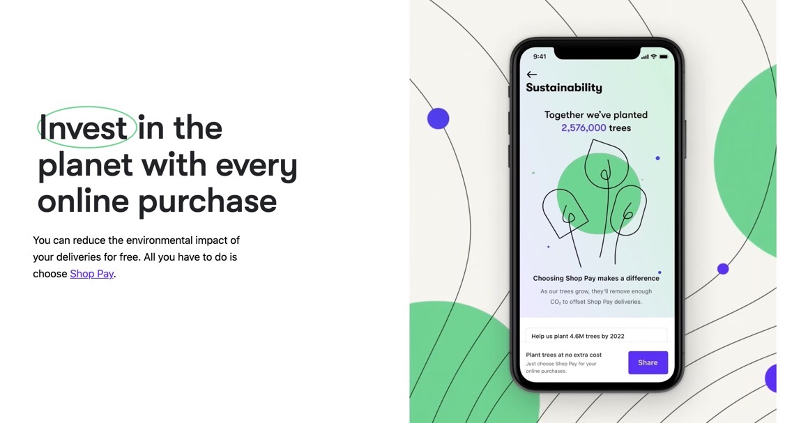what is Shop Pay and how do they help the environment
