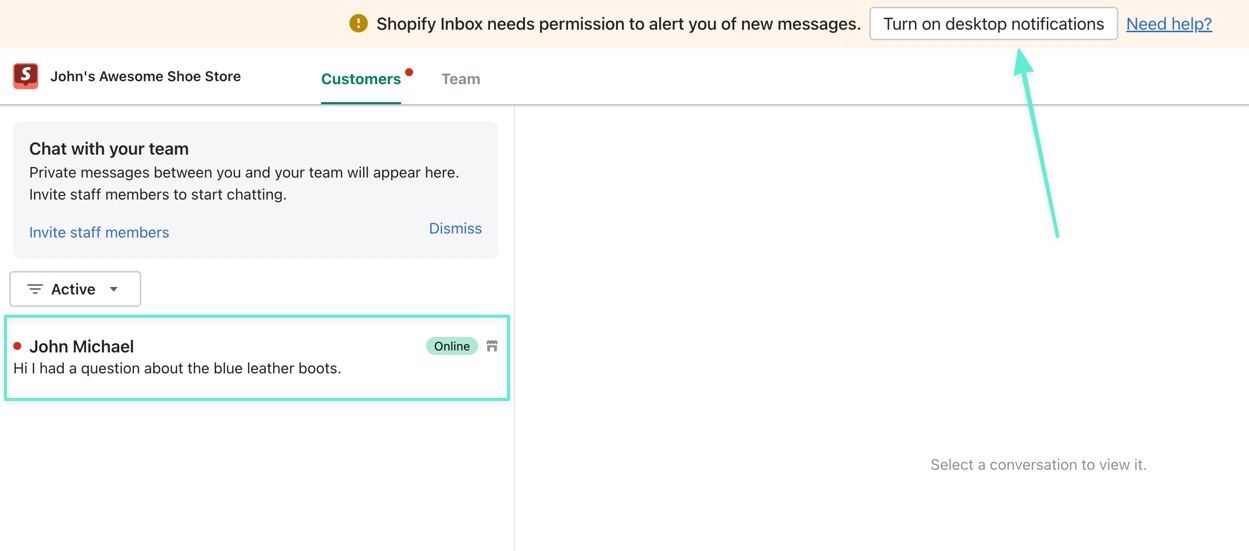 turn on desktop notifications