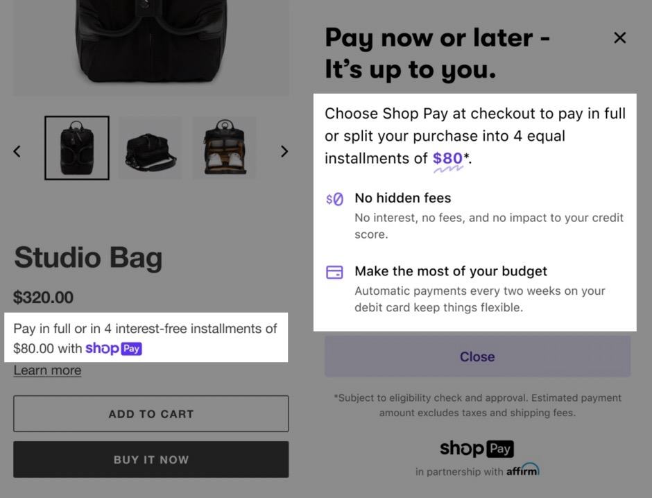 Shop Pay installments