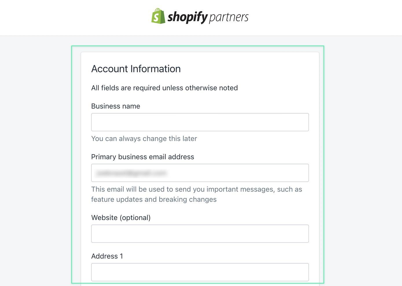 applying to Shopify Partners