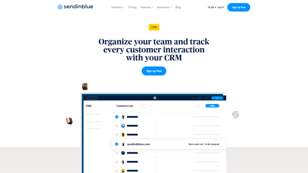 Sendinblue CRM best ecommerce crm software