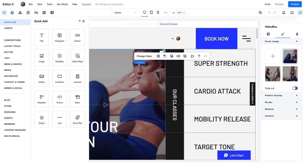Editor X design module