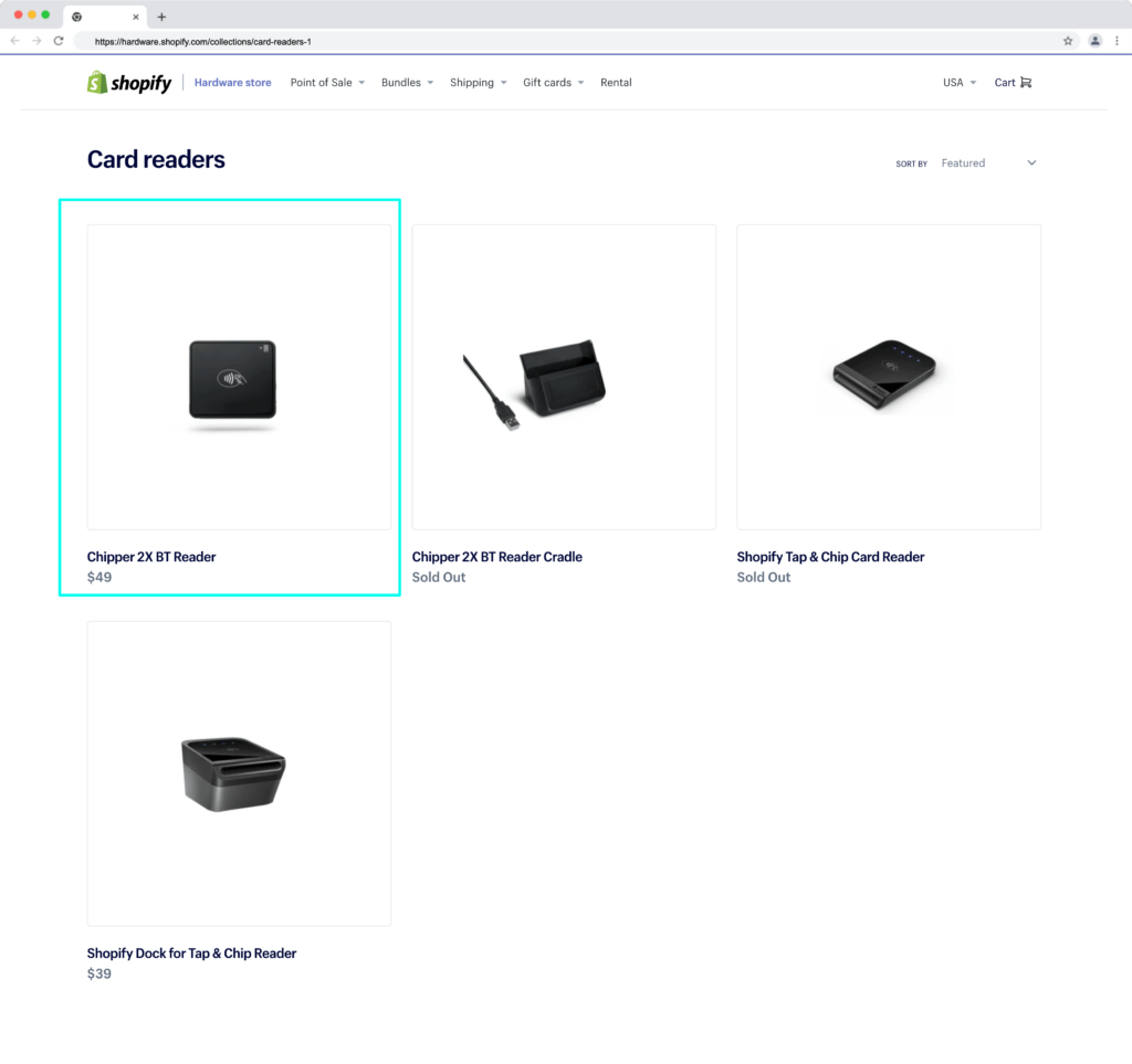 shopify pos card readers